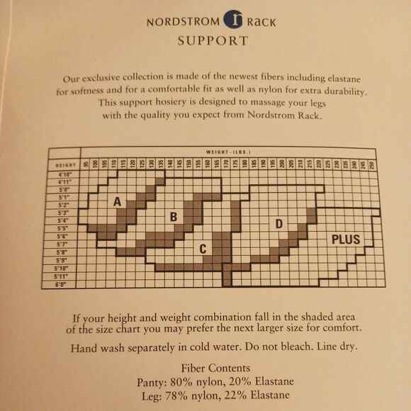 Nordstrom Rack Control Top SUPPORT LEG Sheer Toe Pantyhose NUDE Sz B Vintage New - Picture 7 of 8